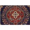 Image 4 : A WOOL HAND KNOTTED FLORAL MEDALLION AREA RUG.