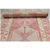 Image 8 : A WOOL HAND KNOTTED OUSHAK ORIENTAL RUG RUNNER.