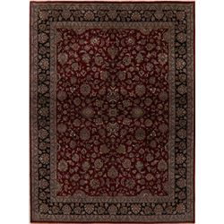 A WOOL HAND KNOTTED FLORAL ORIENTAL AREA RUG.