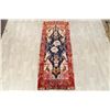 Image 3 : A WOOL HAND KNOTTED PICTORIAL RUG RUNNER.