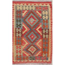 A WOVEN HAND KNOTTED TURKISH KILIM.