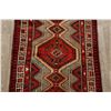 Image 4 : A WOOL HAND KNOTTED ARDEBIL RUG RUNNER.