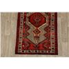 Image 5 : A WOOL HAND KNOTTED ARDEBIL RUG RUNNER.