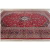 Image 8 : A WOOL HAND KNOTTED FLORAL ORIENTAL AREA RUG.