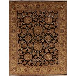 A WOOL HAND KNOTTED FLORAL ORIENTAL AREA RUG.