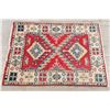 Image 6 : A WOOL HAND KNOTTED KAZAK ORIENTAL RUG.