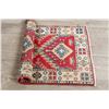 Image 7 : A WOOL HAND KNOTTED KAZAK ORIENTAL RUG.