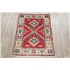 Image 8 : A WOOL HAND KNOTTED KAZAK ORIENTAL RUG.