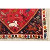 Image 2 : A WOOL HAND KNOTTED PICTORIAL AREA RUG.
