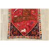 Image 6 : A WOOL HAND KNOTTED PICTORIAL AREA RUG.