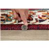 Image 11 : A WOOL HAND KNOTTED GABBEH ORIENTAL RUG.