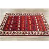 Image 9 : A WOOL HAND KNOTTED GABBEH ORIENTAL RUG.