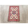 Image 2 : A WOOL HAND KNOTTED KAZAK ORIENTAL AREA RUG.