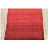 Image 3 : A WOOL HAND KNOTTED GABBEH AREA RUG.