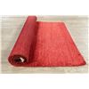 Image 8 : A WOOL HAND KNOTTED GABBEH AREA RUG.