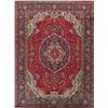 Image 1 : A WOOL HAND KNOTTED FLORAL ORIENTAL AREA RUG.