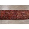 Image 6 : A WOOL HAND KNOTTED GHARAJEH ORIENTAL RUG RUNNER.