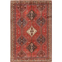 A WOOL HAND KNOTTED NOMAD ORIENTAL AREA RUG.