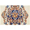 Image 2 : A WOOL HAND KNOTTED FLORAL MEDALLION AREA RUG.