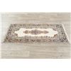 Image 7 : A WOOL HAND KNOTTED FLORAL MEDALLION AREA RUG.