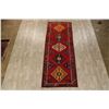 Image 2 : A WOOL HAND KNOTTED HERIZ ORIENTAL RUG RUNNER.