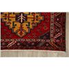 Image 6 : A WOOL HAND KNOTTED HERIZ ORIENTAL RUG RUNNER.
