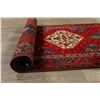 Image 8 : A WOOL HAND KNOTTED HERIZ ORIENTAL RUG RUNNER.