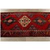 Image 9 : A WOOL HAND KNOTTED HERIZ ORIENTAL RUG RUNNER.