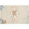 Image 8 : A WOOL HAND KNOTTED OUSHAK ORIENTAL AREA RUG.