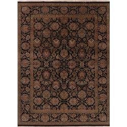 A WOOL HAND KNOTTED FLORAL ORIENTAL AREA RUG.