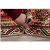 Image 12 : A WOOL HAND KNOTTED ABADEH ORIENTAL AREA RUG.
