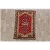 Image 2 : A WOOL HAND KNOTTED ABADEH ORIENTAL AREA RUG.
