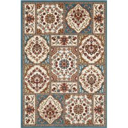 A WOOL HAND KNOTTED TURKISH AREA RUG.