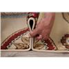 Image 10 : A WOOL HAND KNOTTED FLORAL TURKISH AREA RUG.
