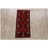Image 2 : A WOOL HAND KNOTTED BALOUCH ORIENTAL RUG.