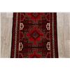 Image 4 : A WOOL HAND KNOTTED BALOUCH ORIENTAL RUG.