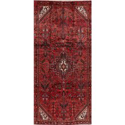 A WOOL HAND KNOTTED MALAYER ORIENTAL RUG.