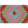 Image 3 : A WOVEN HAND KNOTTED KAZAK KILIM RUNNER.