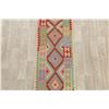 Image 5 : A WOVEN HAND KNOTTED KAZAK KILIM RUNNER.