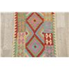 Image 6 : A WOVEN HAND KNOTTED KAZAK KILIM RUNNER.