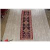 Image 2 : A WOOL HAND KNOTTED HALLWAY RUG RUNNER.