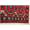 Image 4 : A WOOL HAND KNOTTED BALOUCH ORIENTAL AREA RUG.