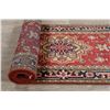 Image 8 : A WOOL HAND KNOTTED SERAPI ORIENTAL RUG RUNNER.