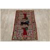 Image 2 : A WOOL HAND KNOTTED PICTORIAL AREA RUG.