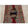 Image 3 : A WOOL HAND KNOTTED PICTORIAL AREA RUG.