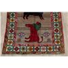 Image 5 : A WOOL HAND KNOTTED PICTORIAL AREA RUG.