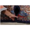 Image 12 : A WOOL HAND KNOTTED KASHMAR ORIENTAL AREA RUG.