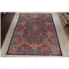 Image 2 : A WOOL HAND KNOTTED KASHMAR ORIENTAL AREA RUG.