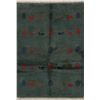 Image 1 : A WOOL HAND KNOTTED GABBEH AREA RUG.