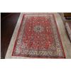 Image 2 : A WOOL HAND KNOTTED FLORAL ORIENTAL AREA RUG.